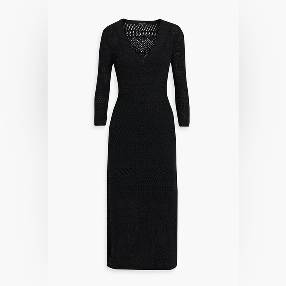 Rag & Bone Renee Crochet Knit Midi Dress Black NWOT - Picture 14 of 16